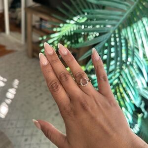 14k gold and diamond horseshoe ring size 7